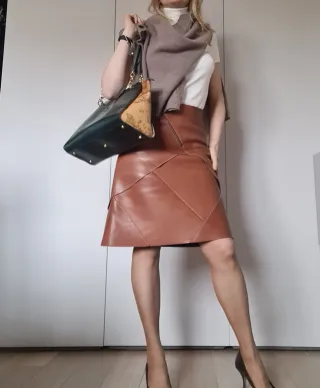 Borsa in pelle verde