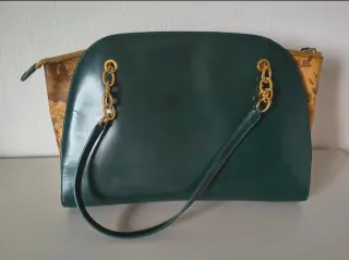 Borsa in pelle verde