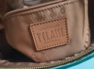 Borsa in pelle verde