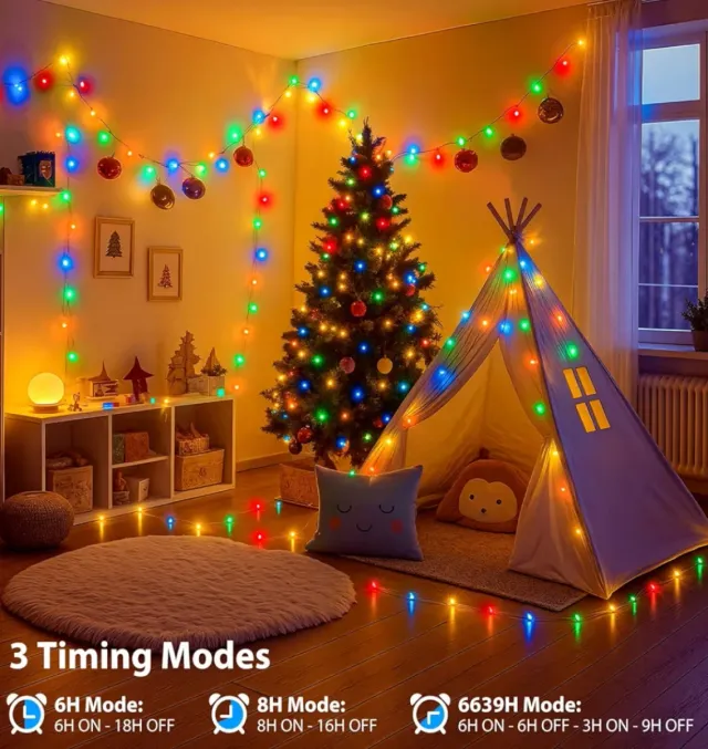 60M Guirnalda Luces Led Multicolor Navidad