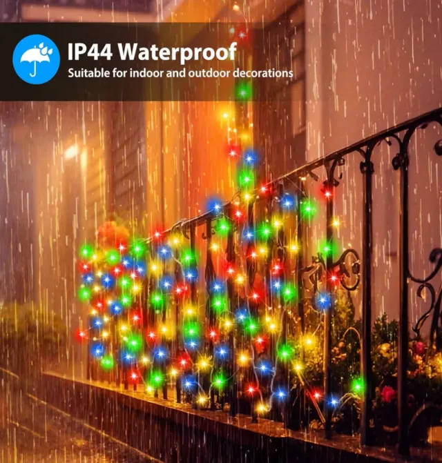 60M Guirnalda Luces Led Multicolor Navidad