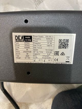 Motor DEA Sting 230V
