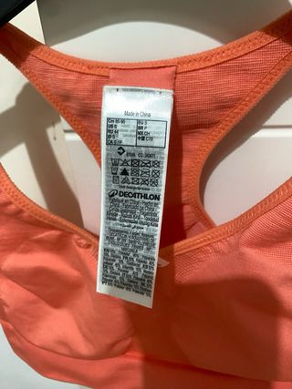 Top deportivo Decathlon naranja