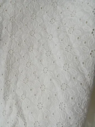 Camisa Zara troquelada blanca