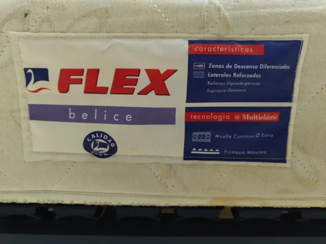 Somier Cama Metal Madera Azul