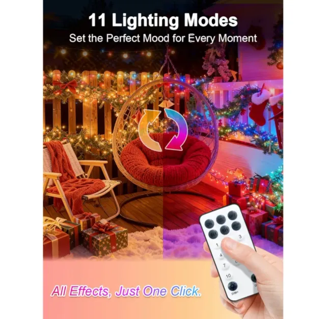 35M Guirnaldas LED Blanco Cálido y Multicolor