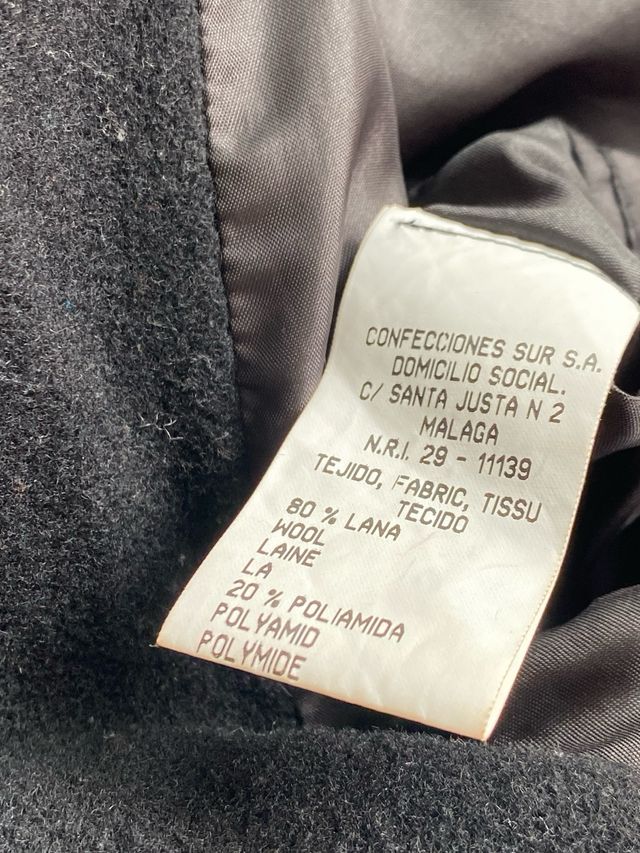 Abrigo Cortefiel Negro