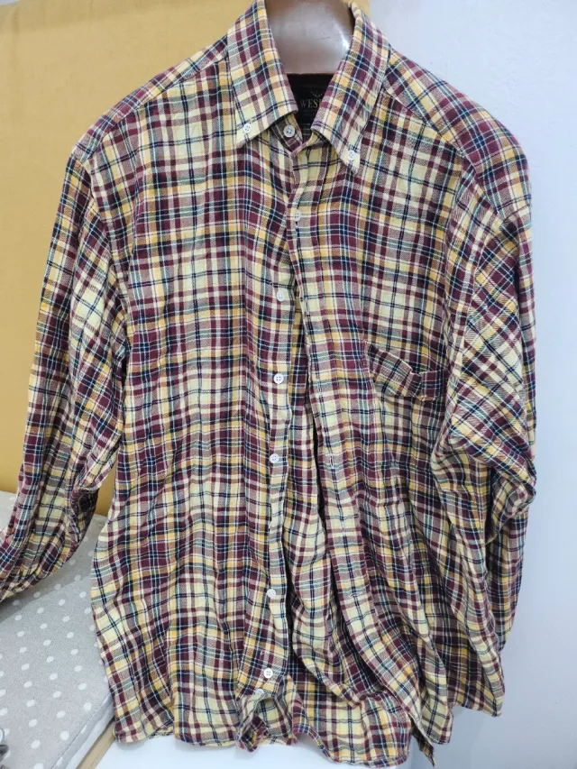 Camisa de cuadros hombre