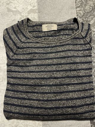 Jersey rayas Jack & Jones gris hombre