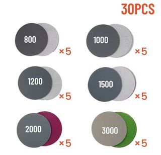 Pack 30 Lijas Grano 800-3000 3 Pulgadas