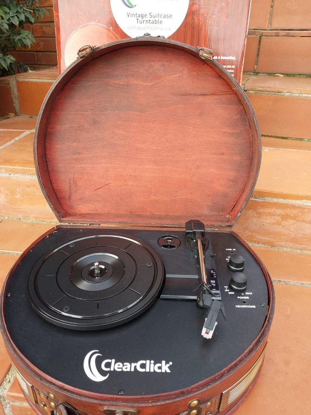 Tocadiscos Maleta Vintage ClearClick Bluetooth USB