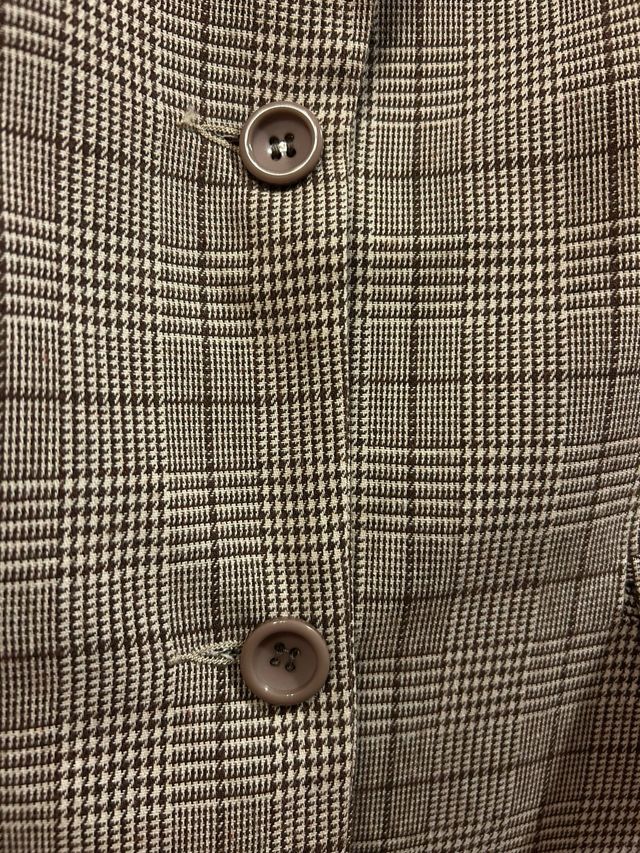 Blazer cuadros marrón y gris
