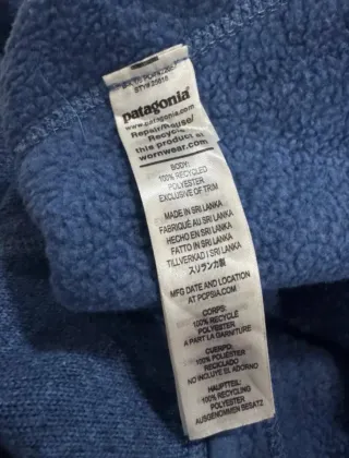 Patagonia Felpa Pile Donna Blu