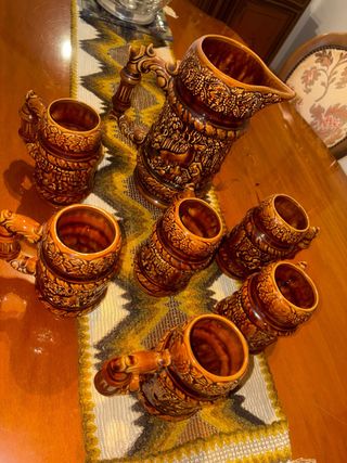 Boccale e bicchieri di birra tedeschi vintage