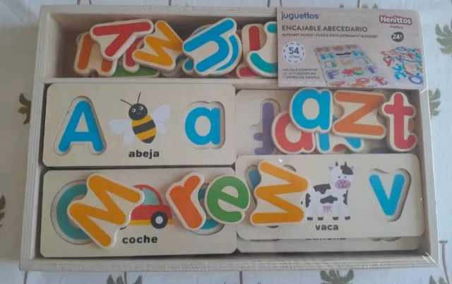 Puzzle Abecedario Madera Nenittos 54 Letras