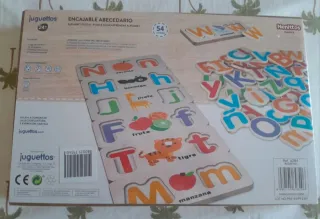 Puzzle Abecedario Madera Nenittos 54 Letras