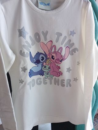 Completo bimba t-shirt e pantalone Stitch