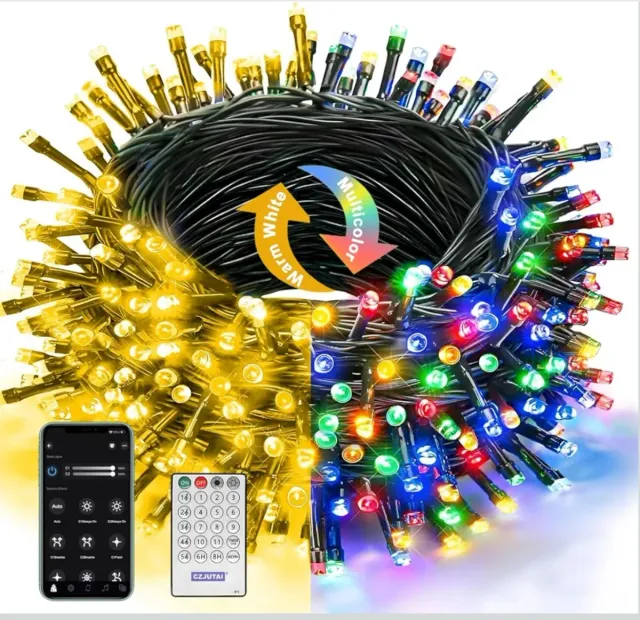 80M Guirnalda Led Multicolor + Blanco Amarillo