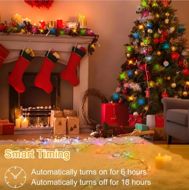 80M Guirnalda Led Multicolor + Blanco Amarillo