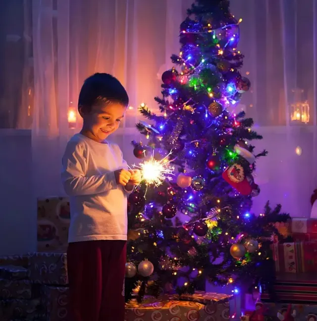 80M Guirnalda Led Multicolor + Blanco Amarillo