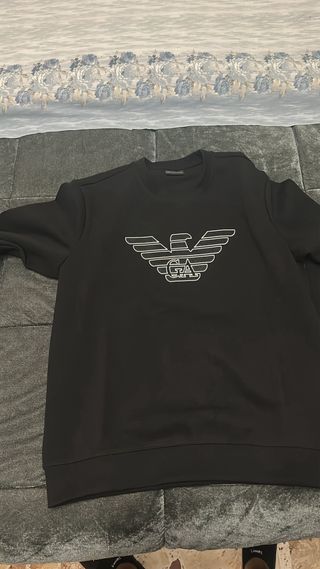 Felpa Emporio Armani Girocollo Logo Nero