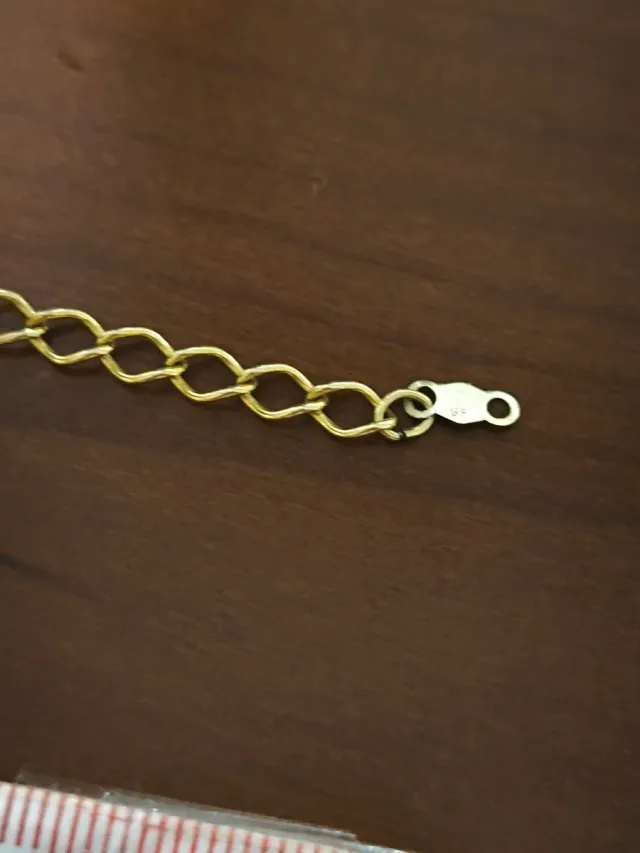 Pulsera eslabón cadena rombo goldfilled.