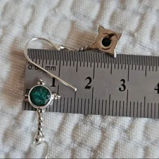 Pendientes Plata 925 esmeralda