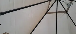 Gazebo da giardino beige e marrone