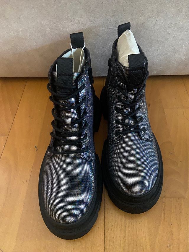 Botines Zara Brillantes Talla 37