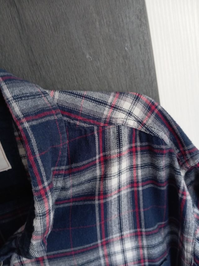 Camisa de cuadros hombre azul y rojo