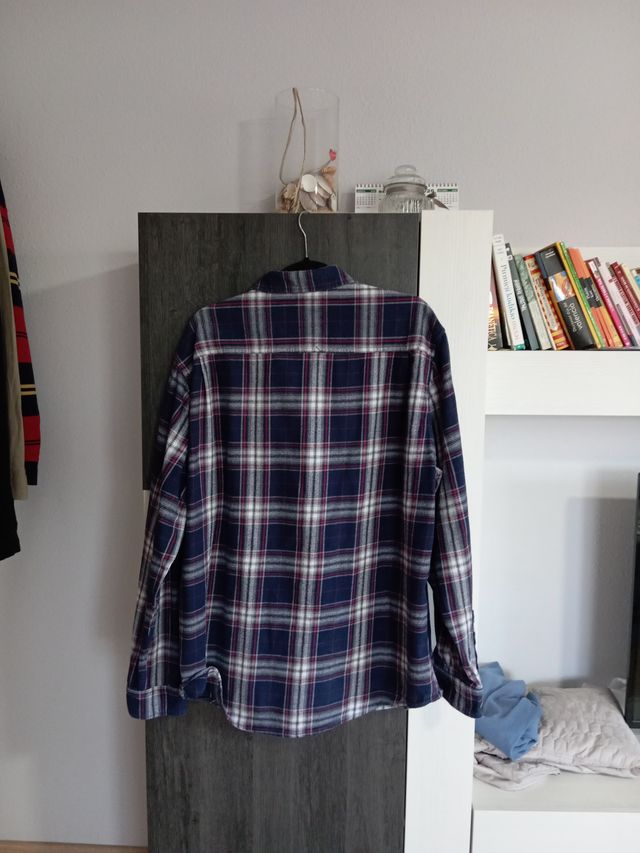 Camisa de cuadros hombre azul y rojo