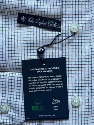 Camisa de vestir Rushmore cuadros azul y blanco Ta