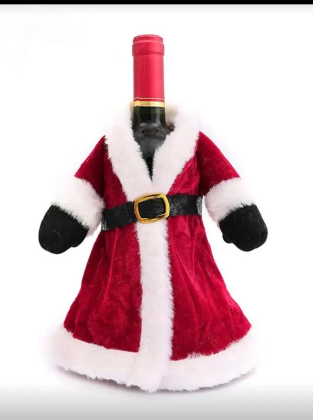 Funda Navideña para Botella - Estilo Santa