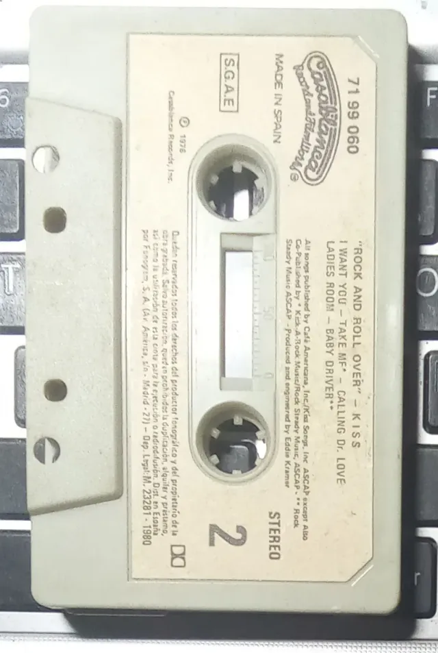 Cassette Kiss Rock & Roll Over 1980
