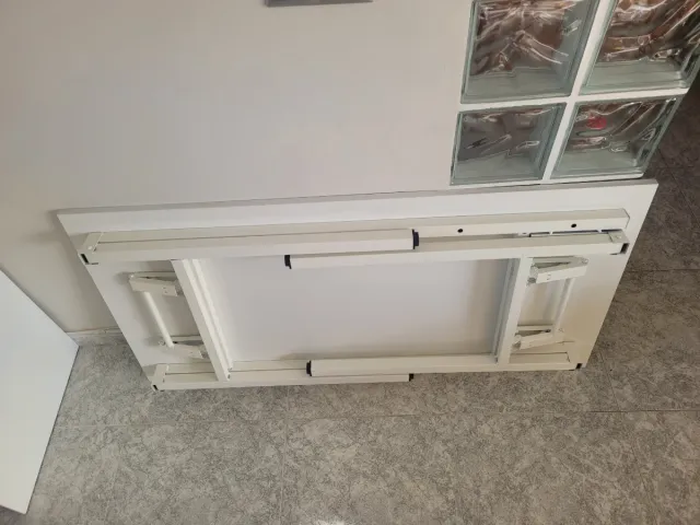 Mesa escritorio plegable blanca
