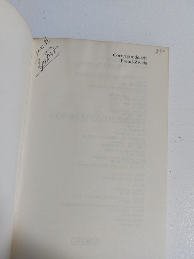 Correspondencia Freud-Zweig Gedisa