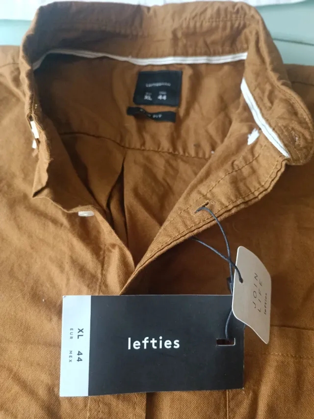 Camisa marrón hombre XL 44 nueva
