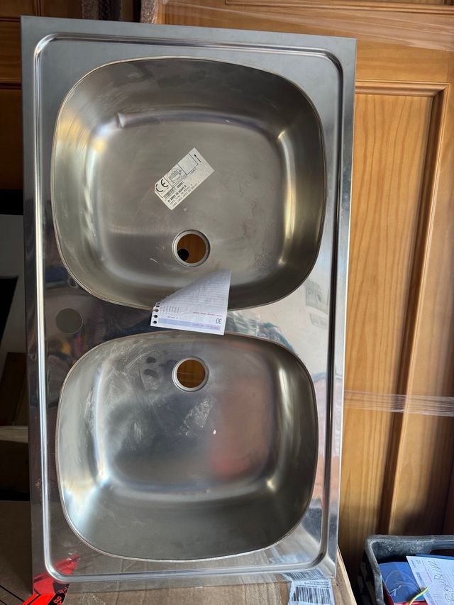 Fregadero doble inoxidable