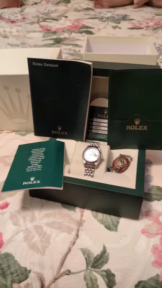 Rolex Oyster Datejust Perpetual donna argento