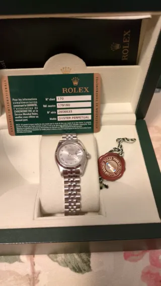Rolex Oyster Datejust Perpetual donna argento