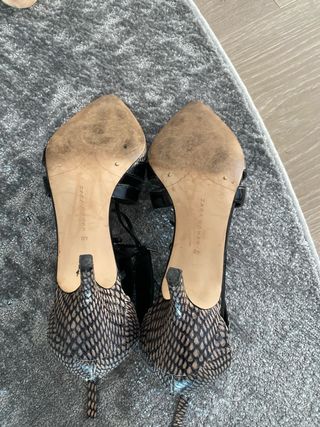 Zapatos Zara Talla 40 Beige/Negro