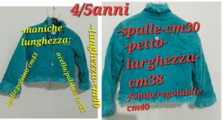 Giacca OVS bambina 4/5 anni velluto teddy 
