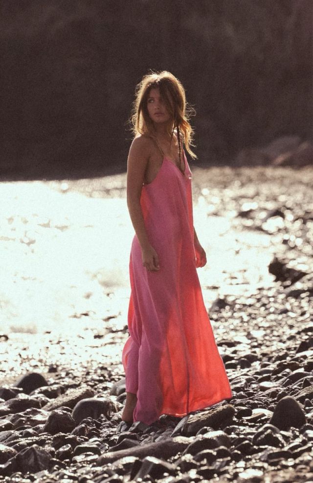 Vestido Zara fluido rosa