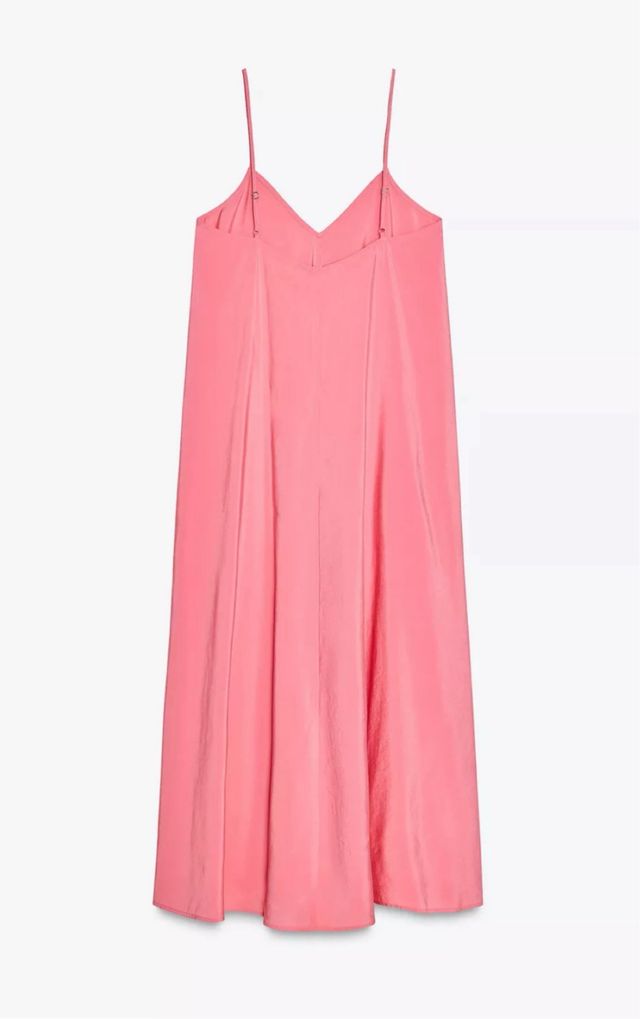 Vestido Zara fluido rosa