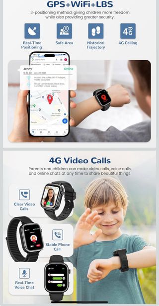 Reloj Inteligente 4G Niños Negro