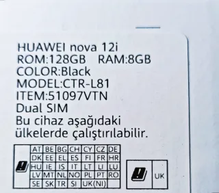HUAWEI Nova 12i 256GB Nero