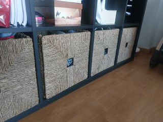 Estantería Kallax Ikea Negra-Marrón