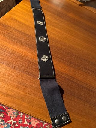 Cintura donna pelle e tessuto