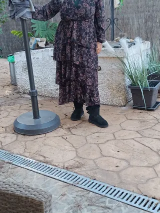 Vestido largo estampado floral