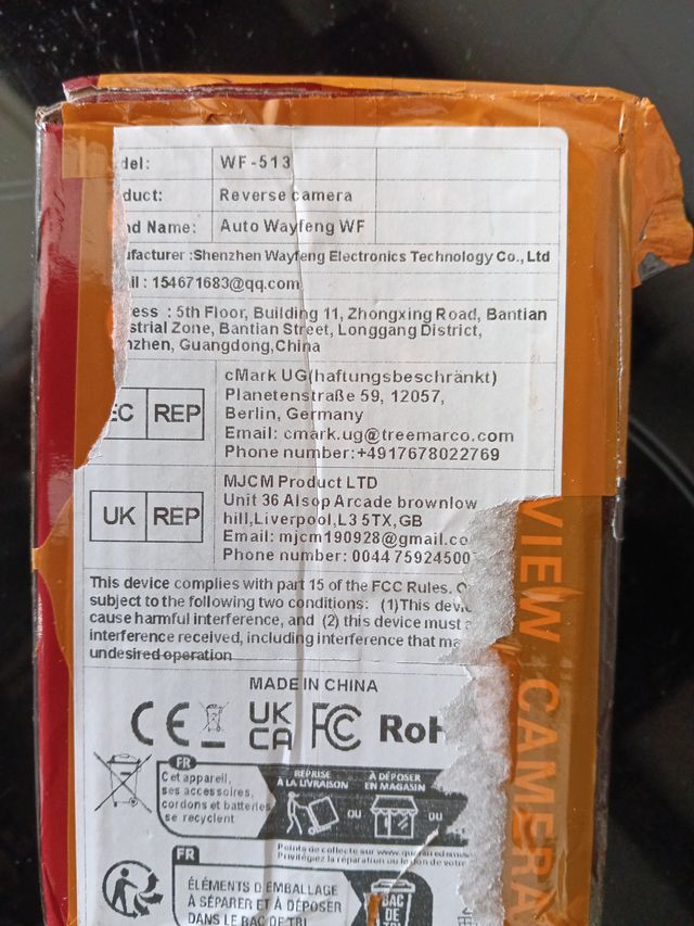 Cámara de marcha atrás para coche